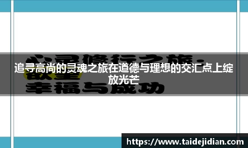 追寻高尚的灵魂之旅在道德与理想的交汇点上绽放光芒
